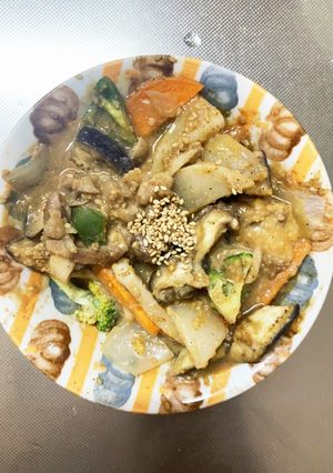 きな粉味噌ごま照り味豚こま大根青椒肉絲風-レシピのメイン写真