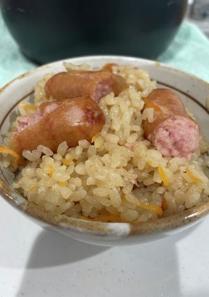 ソーセージにんじんバター　炊き込みご飯-レシピのメイン写真