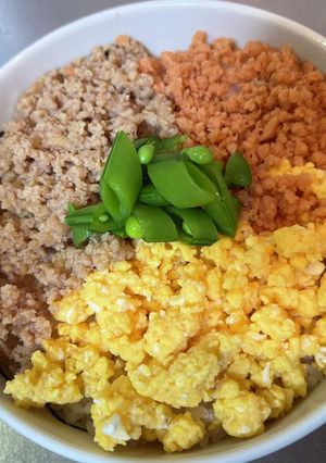 ふわふわそぼろの3色丼-レシピのメイン写真