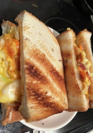 韓国屋台風ホットサンド-レシピのメイン写真