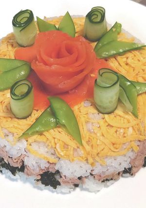 超簡単！投稿400回！ちらし寿司ケーキ！-レシピのメイン写真
