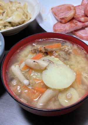 新じゃがいも＆新人参＆鯖缶の味噌汁-レシピのメイン写真