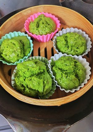 もっちり☆米粉入り抹茶蒸しパン-レシピのメイン写真