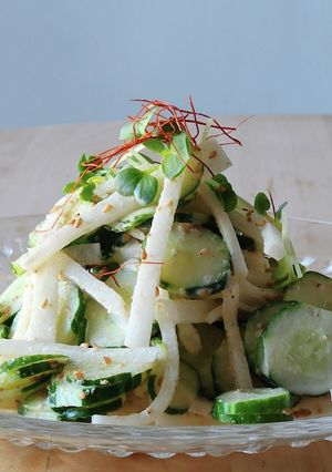 大根ときゅうりのサラダ☆素材の味☆健康的-レシピのメイン写真