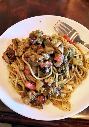 タコとホタルイカのジェノベーゼパスタ-レシピのメイン写真