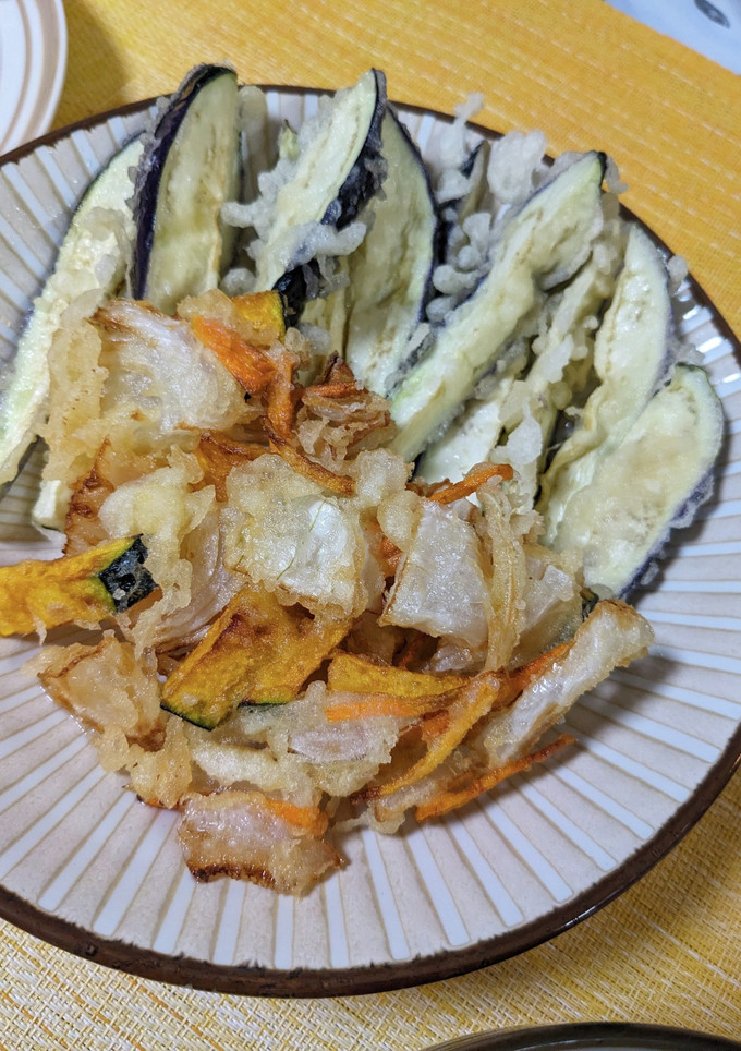 なすとかき揚げの天ぷら-レシピのメイン写真