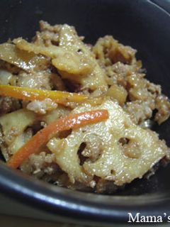 根菜とひき肉の甘辛炒め-レシピのメイン写真