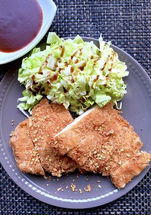 チキンカツコチュジャン+デミグラスソース-レシピのメイン写真