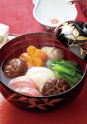 干し椎茸で美味しいお雑煮-レシピのメイン写真