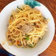 ツナの味噌中華風パスタフルーティー風味