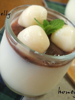 ぎゅうにゅう小豆ゼリー*・。-レシピのメイン写真