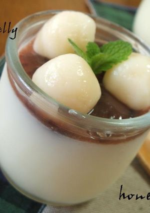 ぎゅうにゅう小豆ゼリー*・。-レシピのメイン写真