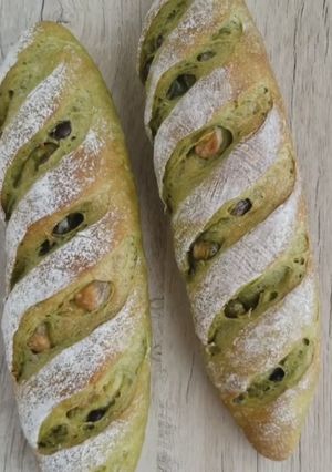 抹茶のソフトフランス（甘納豆入り）-レシピのメイン写真