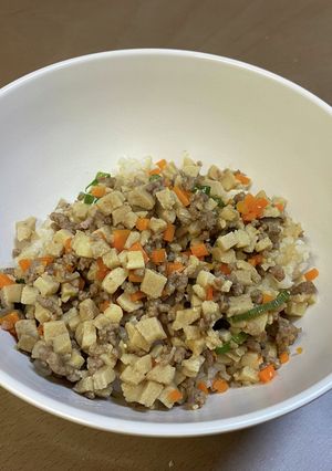 給食風高野豆腐のそぼろ丼-レシピのメイン写真