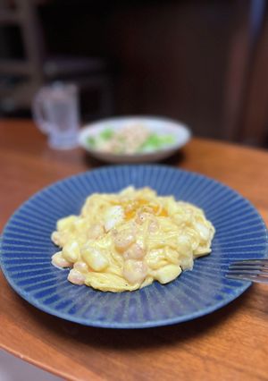 新和食　白味噌のカルボナーラ-レシピのメイン写真