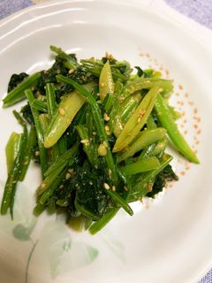 ほうれん草とスナップえんどうの胡麻和え-レシピのメイン写真