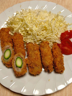 グリーンアスパラの肉巻きフライ-レシピのメイン写真