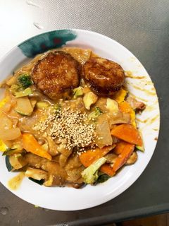 お一人様☆野菜たっぷり梅味噌味オムライス-レシピのメイン写真