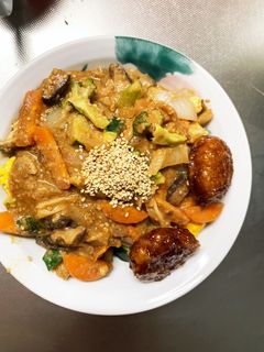 お一人様☆野菜たっぷり梅ポン味オムライス-レシピのメイン写真