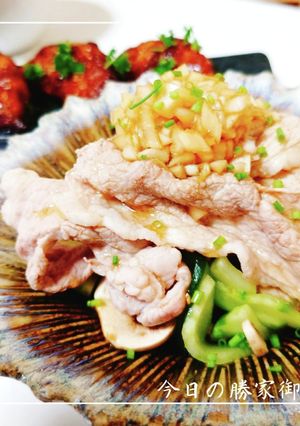メロンの小玉使用☆瓜の豚しゃぶサラダ-レシピのメイン写真
