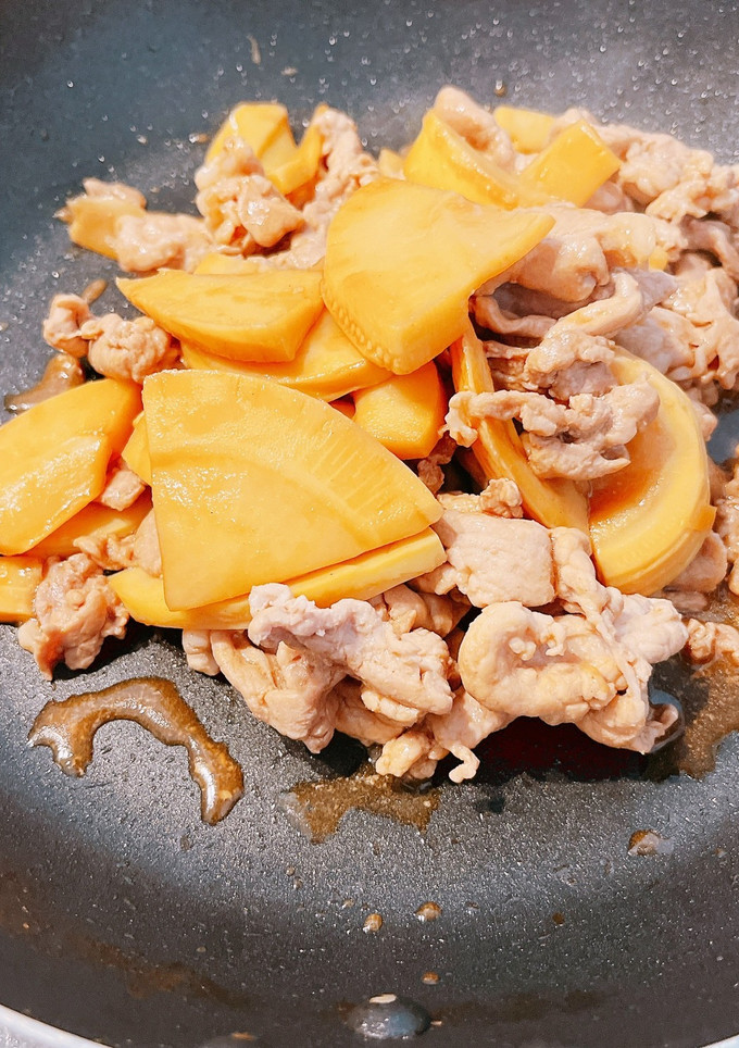 たけのこと豚肉の炒め物　#たけのこ-レシピのメイン写真