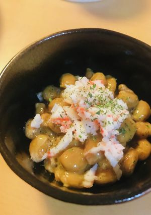 毎日の納豆●カニかまぼこの彩りトッピング-レシピのメイン写真