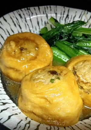 肉詰め油面筋の煮物-レシピのメイン写真