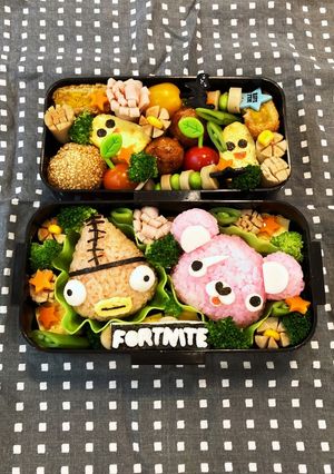 キャラ弁 ピンクマ&フィッシュスティック-レシピのメイン写真