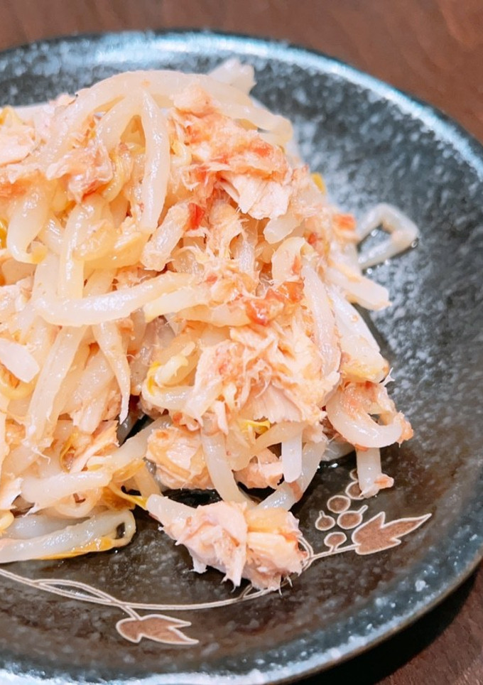 レンジで簡単！もやしとツナの和え物♡-レシピのメイン写真
