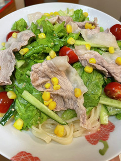 豚しゃぶサラダうどん(中華ドレッシング風-レシピのメイン写真