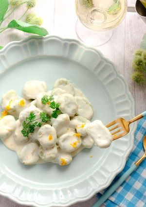 そら豆のニョッキ～柚子胡椒豆乳クリーム～-レシピのメイン写真