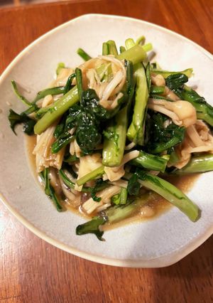 春菊とエノキの和物-レシピのメイン写真