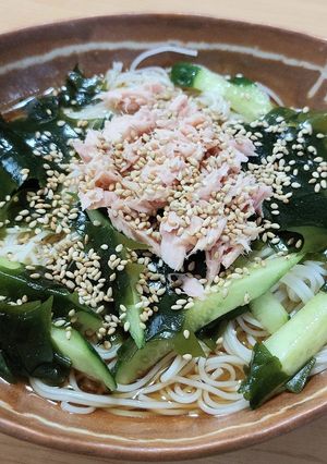 きゅうりとツナのさっぱりそうめん-レシピのメイン写真