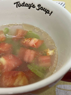 お湯かけるだけトマトセロリスープ-レシピのメイン写真