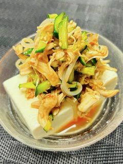 棒棒鶏のせ冷奴-レシピのメイン写真