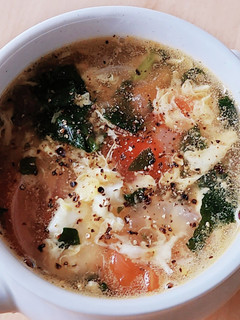夫大絶賛☆トマト&卵スープ☆玉ねぎ☆5分-レシピのメイン写真