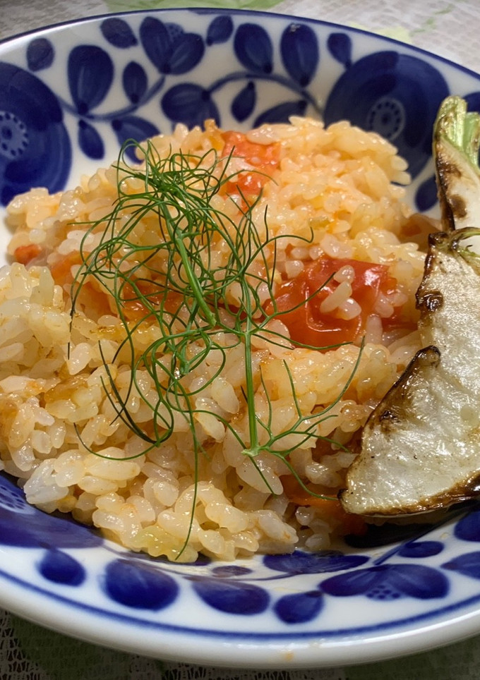 美味し！トマトの洋風炊き込みご飯-レシピのメイン写真