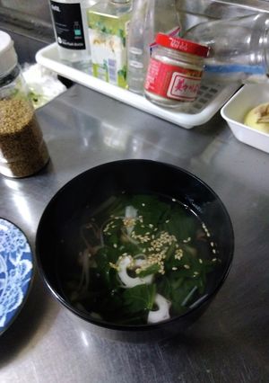 ほうれん草の中華スープ-レシピのメイン写真