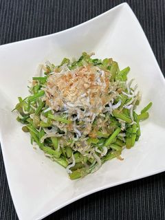 春せりとしらすの炒め物-レシピのメイン写真