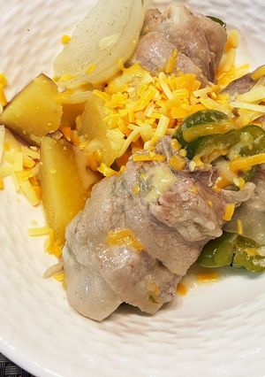 ピーマンとサツマイモの肉ロール-レシピのメイン写真