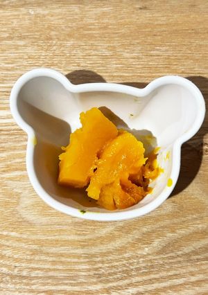 離乳食完了期　取り分け　かぼちゃの煮物-レシピのメイン写真