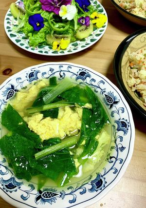 たまごと菜っ葉　コンソメスープ-レシピのメイン写真