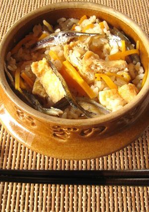 峠の釜めしの釜で作る炊き込みご飯-レシピのメイン写真