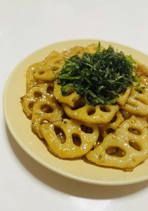 蓮根めんつゆバター-レシピのメイン写真