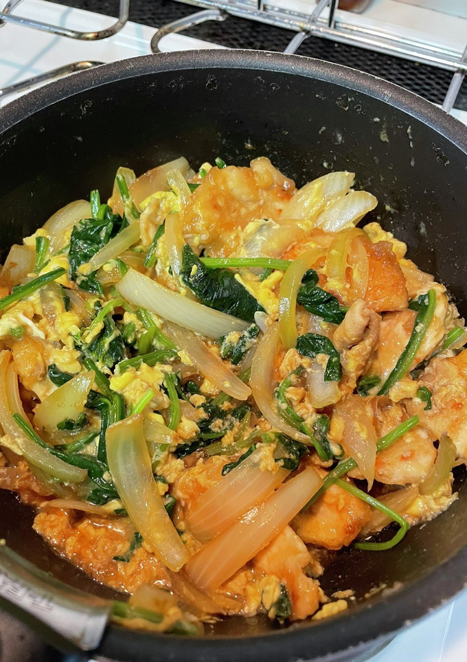 鶏胸肉とほうれん草の卵とじ-レシピのメイン写真