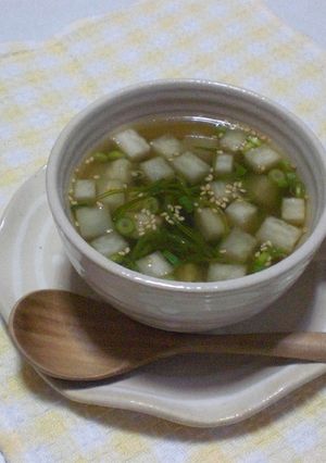 ヘルシー♪めかぶと大根のスープ-レシピのメイン写真