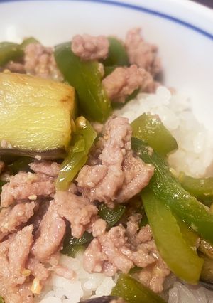 ひき肉味噌炒め丼-レシピのメイン写真