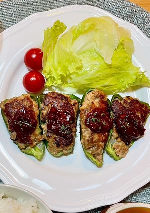 肉汁じゅわっとピーマンの肉詰め-レシピのメイン写真