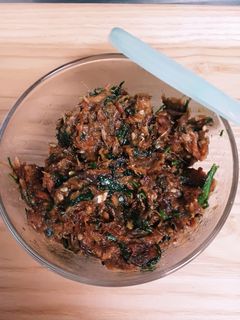 サバ味噌煮缶と大葉のそぼろ ラカント使用-レシピのメイン写真