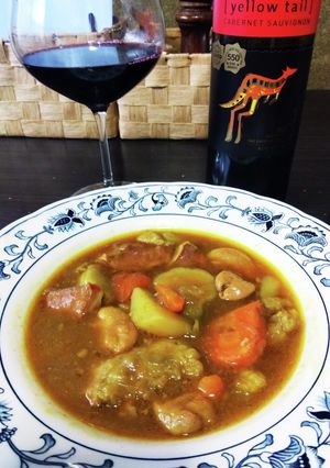 豚タン&牛豚ホルモン入りカレー-レシピのメイン写真